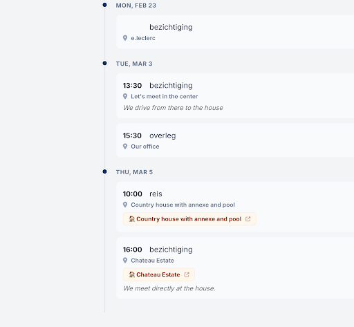 Client Timeline